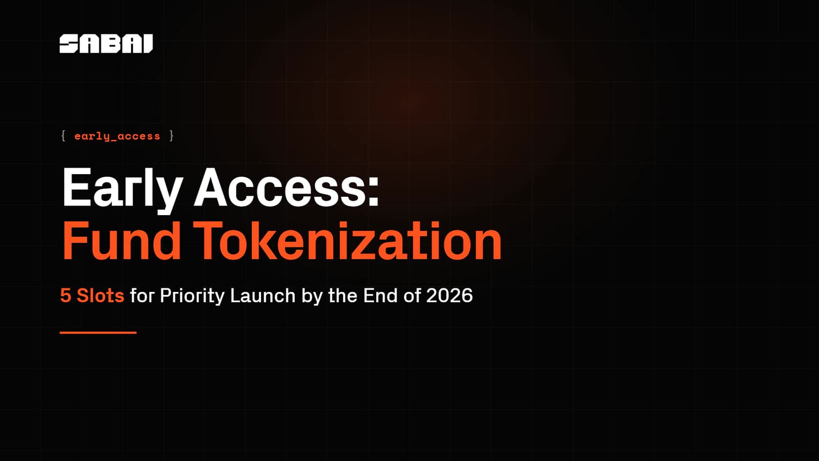 Sabai Protocol Opens Early Access to Fund Tokenization